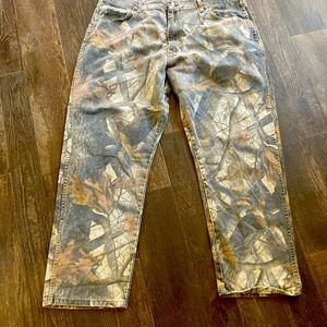 Mens camouflage hunting jeans